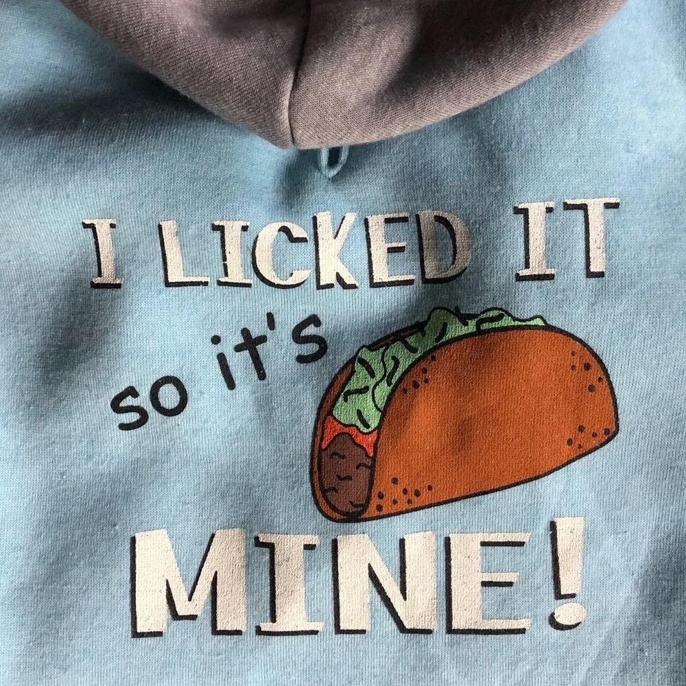 NWT Youly “licked it” dog hoodie M